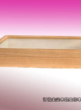 实木昆虫标本盒植物标本矿石岩石蝴蝶标本盒标本展示盒29X21X5.5