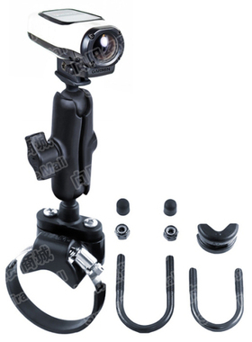 RAM-Mounts-Garmin VIRB 摩托车柄把车U型环钢带两用 固定支架