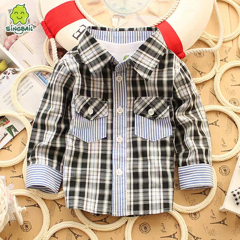 Chemise garcon SINGBAIL à manche longue - Ref 2079438 Image 1