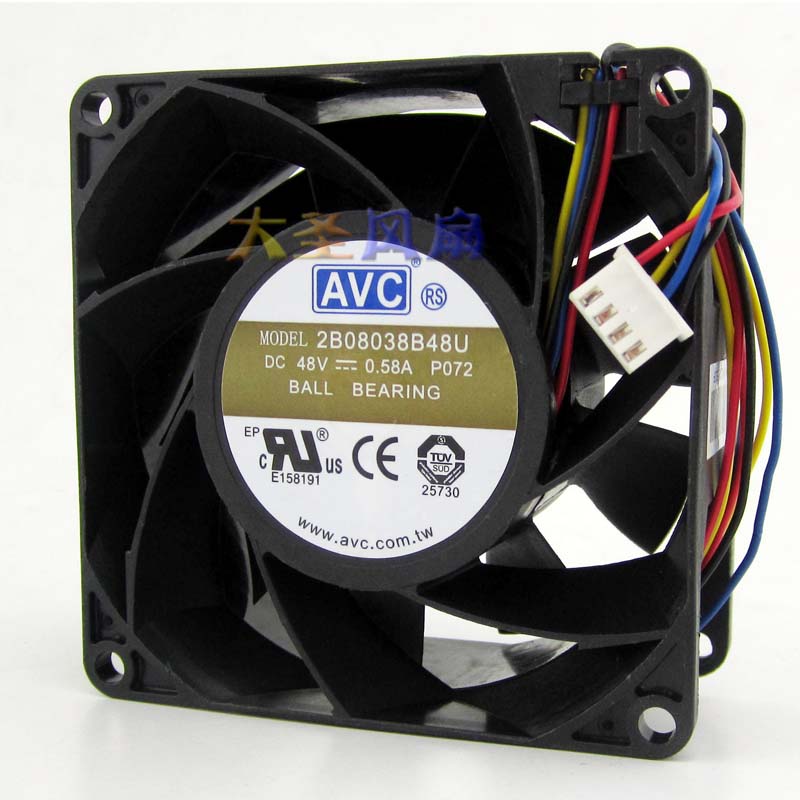 AVC8CM风扇2B08038B48U48V4线