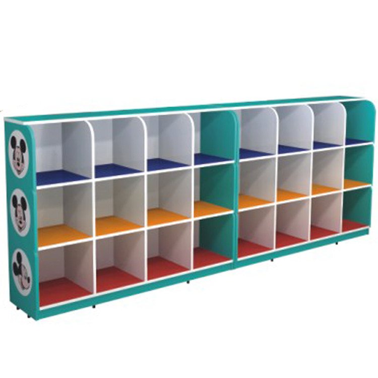 热销幼儿园收纳柜 卡通造型书包柜儿童玩具架木制储存架整理架