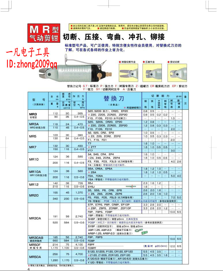 MR50AK NILE MR-50AK 气动剪 气剪身 日本利莱  日本本室铁工