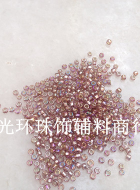 2mm3mm3.6mmAB彩方孔葡萄紫色玻璃米珠 服装婚纱料 手工串珠材料