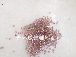 2mm3mm3.6mmAB彩方孔葡萄紫色玻璃米珠 服装婚纱料 手工串珠材料