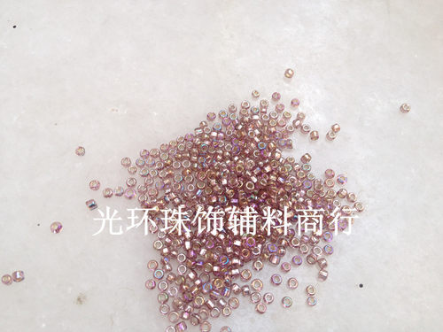 紫色玻璃婚纱手工串珠