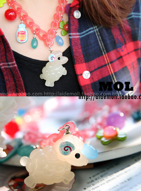 韩国进口萌系风车云朵圆球吊坠