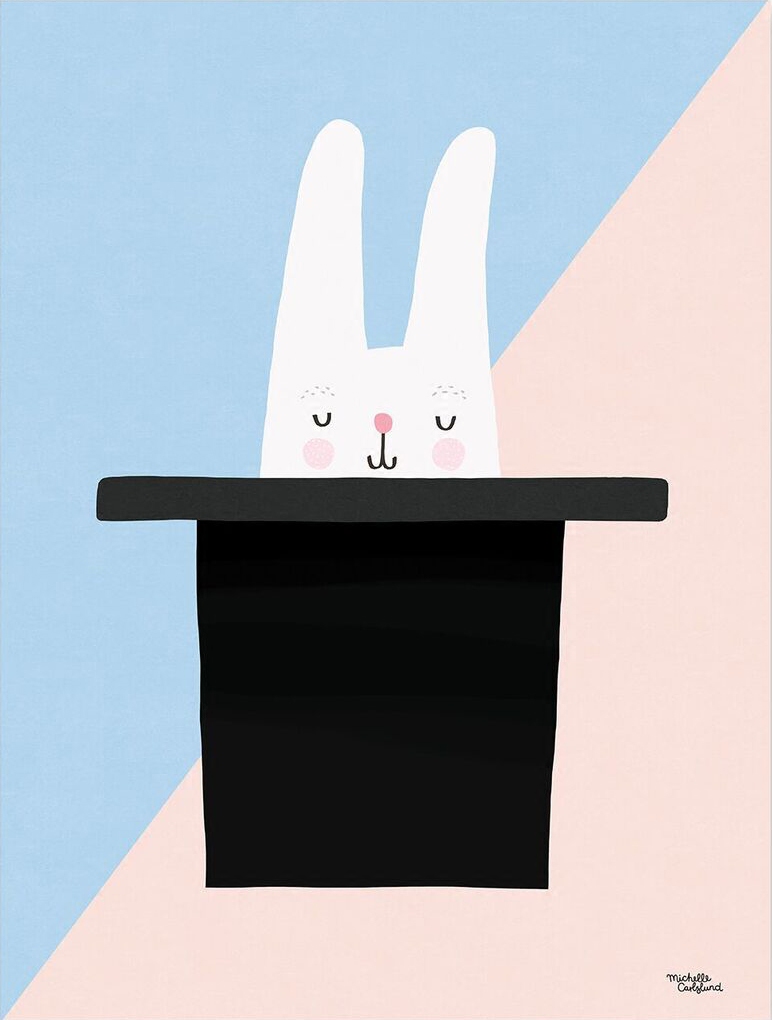 B[现货]Bunny Hat Trick POSTER /北欧风海报/画/帽子戏法海报