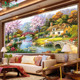 清飞梦家十字绣温馨田园田园小屋江南水乡风景钻石画