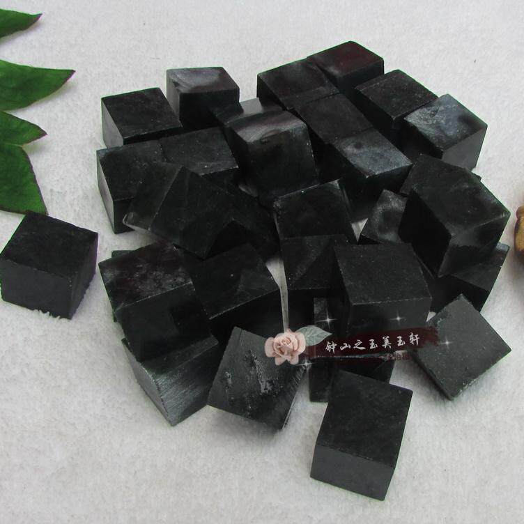 天然玉石原石活磁墨绿玉功能玉茶石黑绿玉茶石净化水质去垢正品