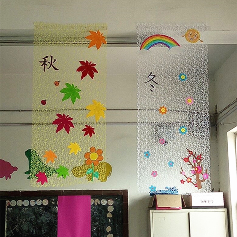 幼儿园吊饰背景墙挂饰网纱