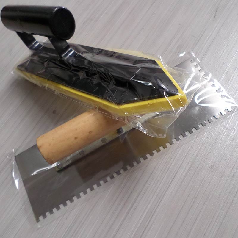 奧廷特馬賽克鋪貼用工具 帶齒刀抹泥刮刀鏝刀填縫板擦海綿刀