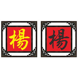 百家姓十字绣杨