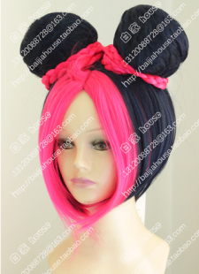 特价 JOJO的奇妙冒险 空条徐伦/徐徐 多色可选 墨蓝亮粉红COS假发