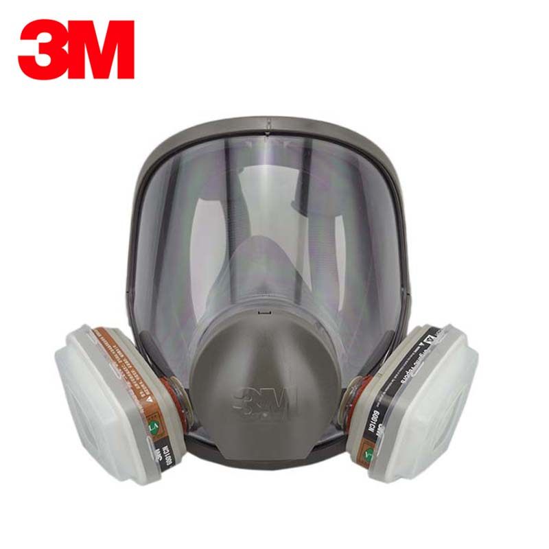 3m6800喷漆防毒装修异味活性炭溅射防尘化工全面具防护面罩
