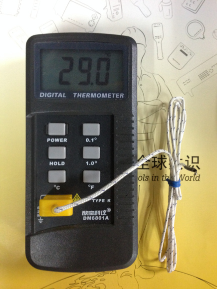 欣宝正品DM6801A测温仪红 点温计 高精度工业电子温度计0.1度分辨