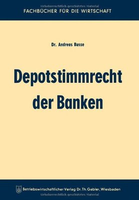 【预售】Depotstimmrecht Der Banken