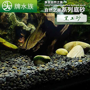 黑工砂养虾铁胆沙水族箱造景鱼缸装 饰 乌龟石头底沙水草石子底砂