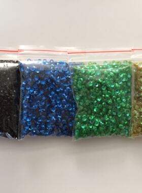 3mm凹凸亮片 镭射黑色/绿色/蓝色/彩浅绿色DIY材料 服装辅料20克