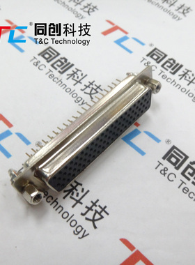 同创科技 D-SUB HDP78P 母头 180度插板式 4排78 孔 焊板 带鱼叉