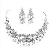 Good pretty wedding jewelry necklaces Korean jewelry bride wedding dress accessories necklace earrings set