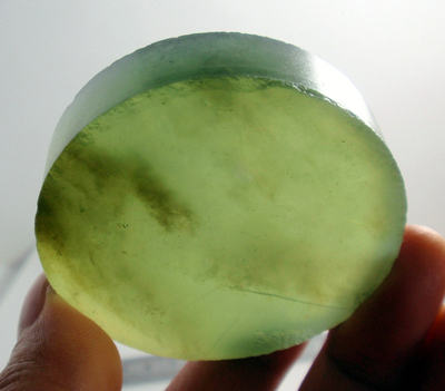 通透胶质感岫玉平安扣手镯芯无裂