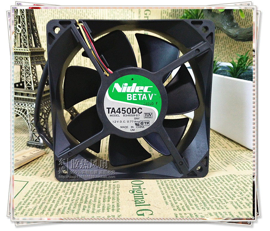 日本尼迪克Nidec B34659-57 DC12V 0.77A12038机箱大风量散热风扇