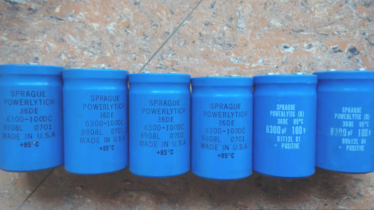 思碧 SPRAGUE 36DE系列 100V 6300UF 发烧滤波电容 螺丝脚电容