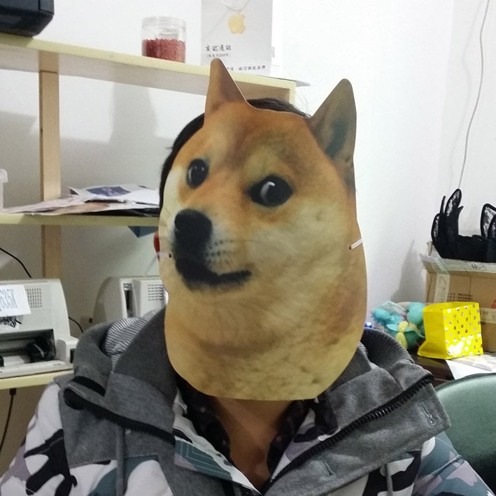 00金馆长面具自拍神器纸质doge神烦狗卡通漫画动物暴走动漫运动会