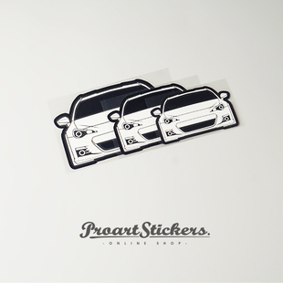 PROart原创 SUBIE BRZ ZC6反光车贴前后挡风玻璃三角窗油箱盖贴纸