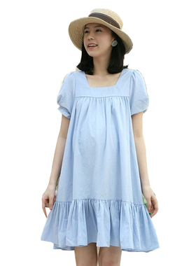 慈颜 夏季孕妇装连衣裙 孕妇裙韩版孕妇装 大码孕妇裙FF1014