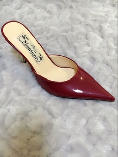 女外穿2025夏季 试衣鞋 新款 百搭尖头包头时尚 高跟半拖鞋 细跟凉拖鞋