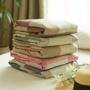 Giường cotton 笠 một mảnh Bông kẻ sọc 1,35 m nệm đặt giường trẻ em 1 m Simmons bảo vệ - Trang bị Covers