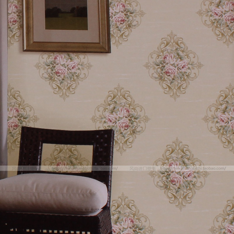 花纹素色满铺客厅纯纸纯纸墙纸
