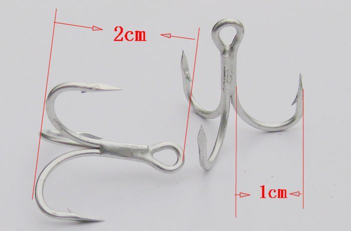 三本钩鱼钩锚钩路亚6号扁平