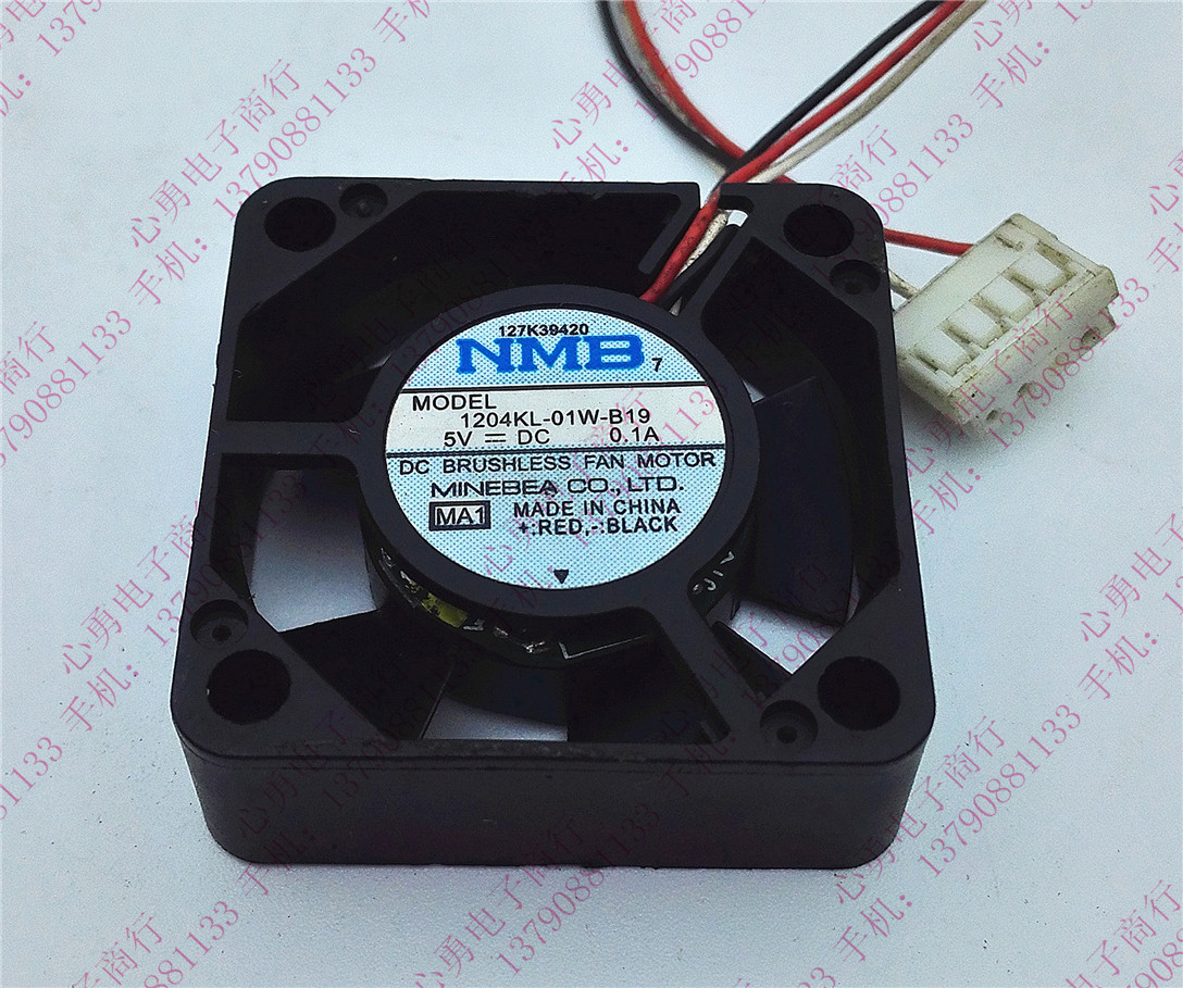 原装nmb/美蓓亚3线小型散热风扇 1204kl-01w-b19 3010 dc5v 0.1a