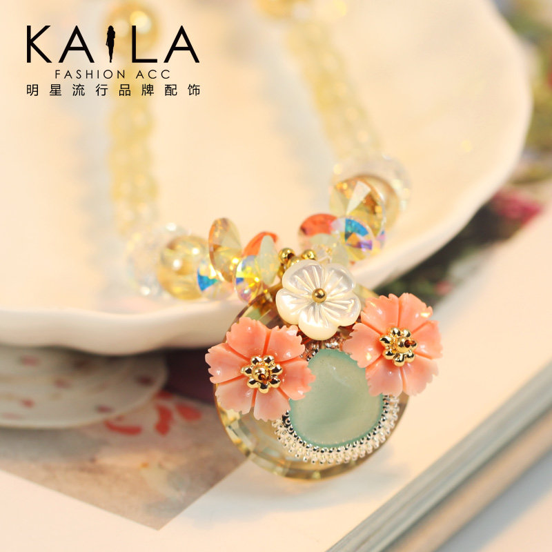 Kaila威尼斯之梦项链 女韩版时尚奥地利水晶短款锁骨毛衣链秋在类目 饰品/流行首饰/时尚饰品新, 项链中 - 来自Buy2taobao.com提供专业的淘宝代购服务