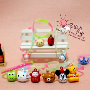 新款热卖宠物猫咪狗卡通铃铛狗狗饰品 犬猫用品 夜光荧光项链铃铛