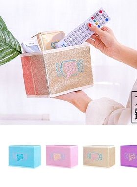 Bentoy糖果刺绣桌面收纳盒 原宿风亮晶晶整理盒收纳篮