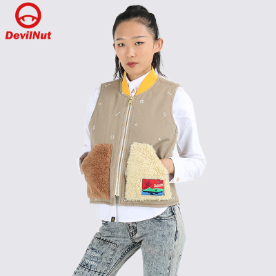 DEVIL NUT潮牌 恶魔 毛绒口袋 女式 马甲 MANDA ATW