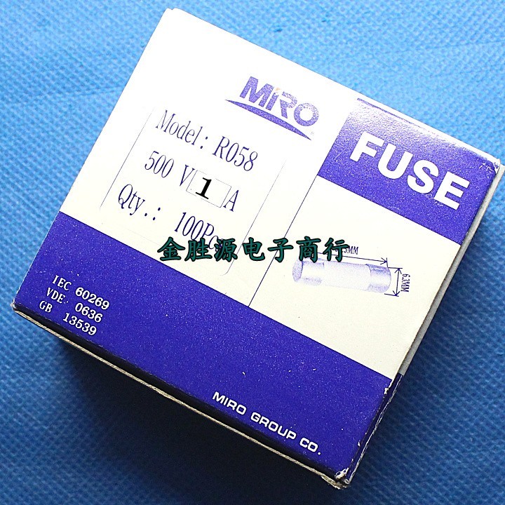 MRO茗熔保险丝 R058 RO58 500V 1A 6x30 陶瓷熔断器(100只)