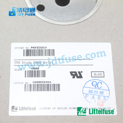 P6KE33CA TVS瞬态抑制二极管插件双向原装Littelfuse力特二极管