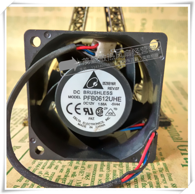 原装台达 6CM  风扇 PFB0612UHE 6038 12V 1.68A 双滚珠大风量