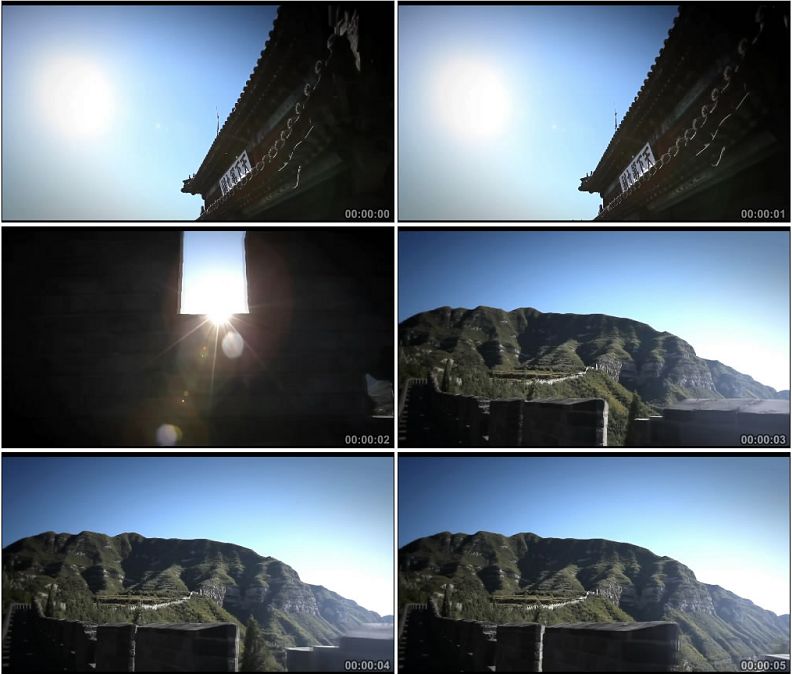 中国山西雄关娘子关古城墙关卡古代建筑名胜古迹高清实拍视频素材