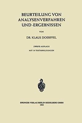 【预订】Beurteilung Von Analysenverfahren Un...