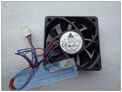 6CM/厘米6013 12V0.36A三线服务器变频器散热风扇AFB0612VHC-4J2D