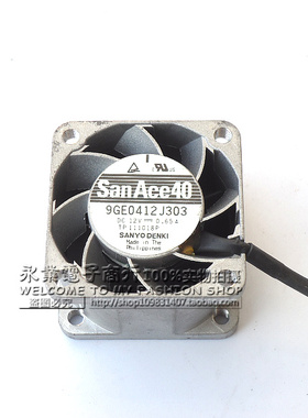 原装三洋SANYO 4028 12V 0.65A 9GE0412J303/P3J04铝壳风扇大风量