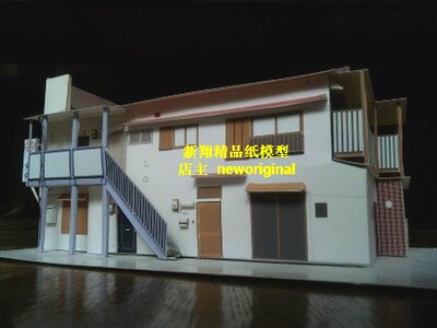 1比87 64日本传统酒馆酒店小旅馆宾馆建筑 车模场景 汽车场景模型