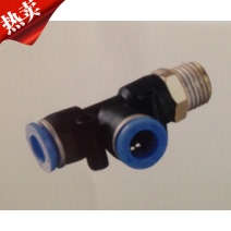 T型侧三通螺纹快速接头PD4 6 8 10 12 14 16-M3 M5 01 02 03 04