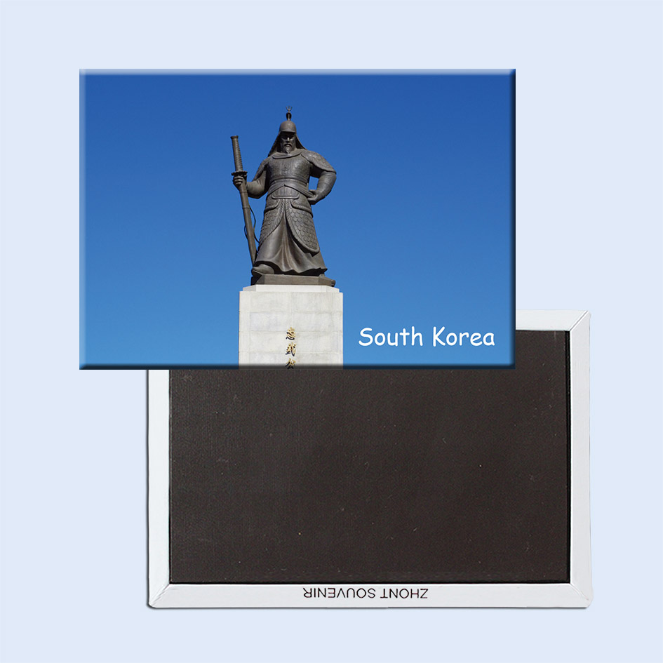 卡通定制 韩国忠武公李舜臣雕塑纪念品冰箱贴磁贴 20809个性创意