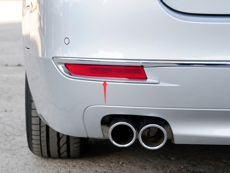 适配14-17年老款宝马5系后杠灯525反光片520 528 530Li红色装饰板